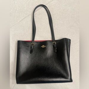 Gently used black COACH bag